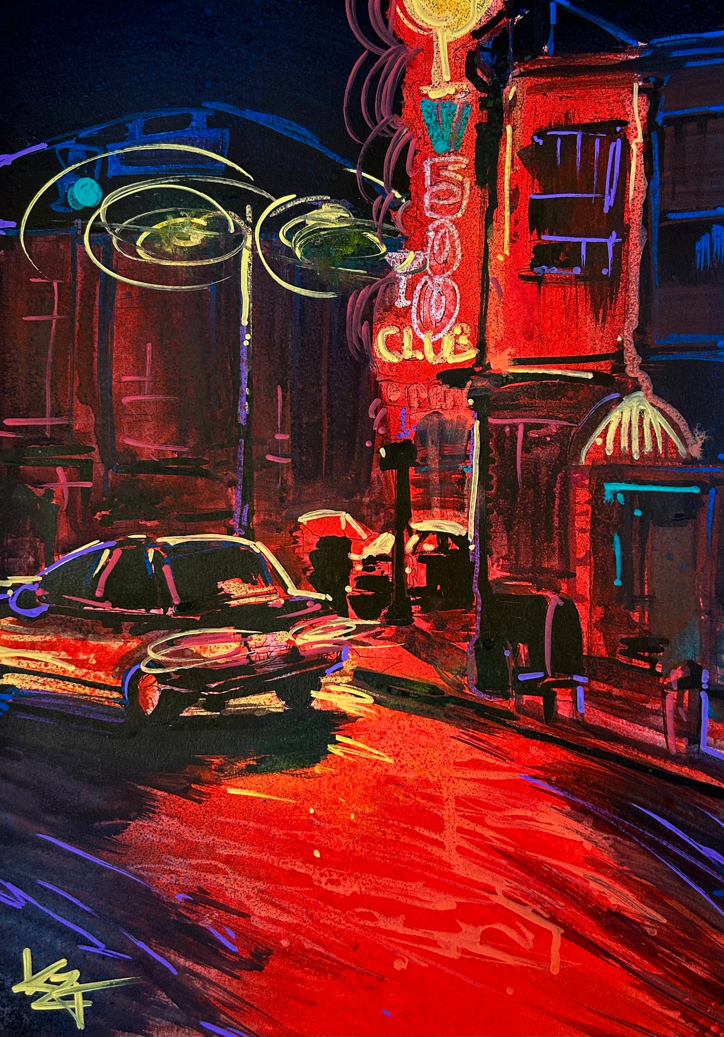 RED NIGHT VIBE PRINT