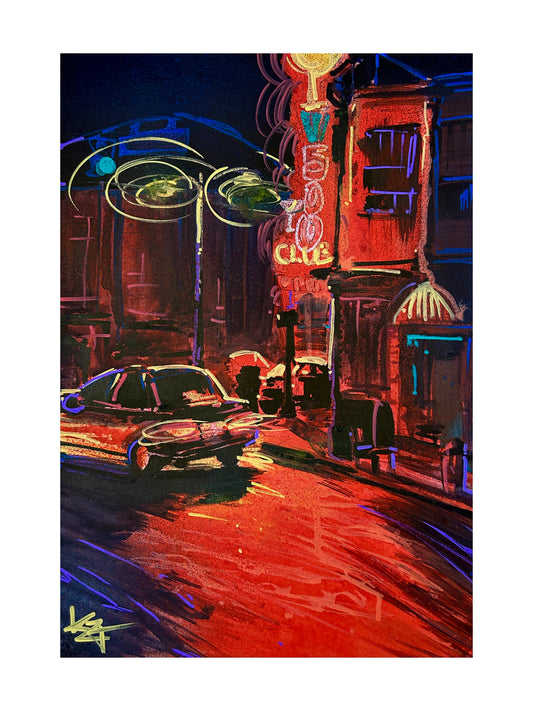 RED NIGHT VIBE PRINT