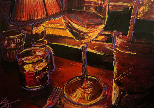 GOLDEN POUR PRINT