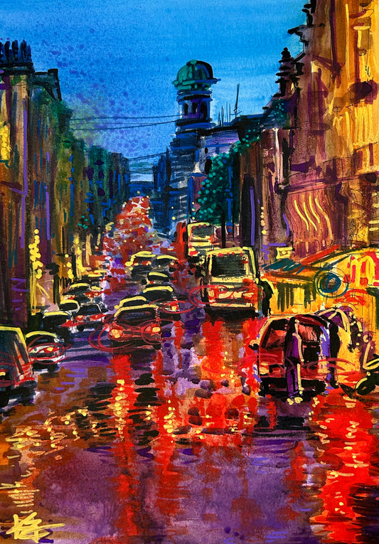 CITY IN THE RAIN PRINT
