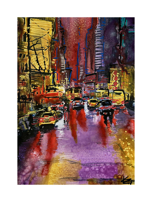 CITY LIGHTS PRINT